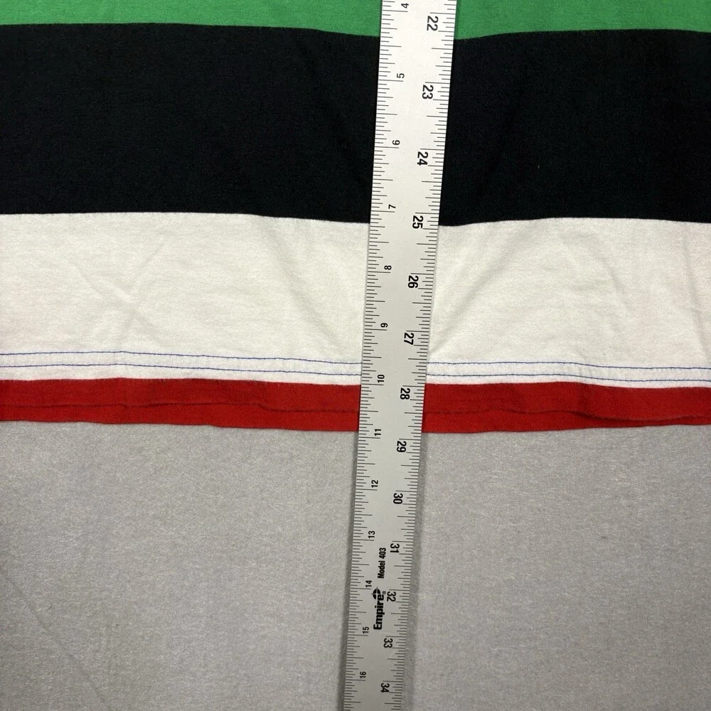Adidas Originals Polo Multi Stripe Short Sleeve Shirt Size Large